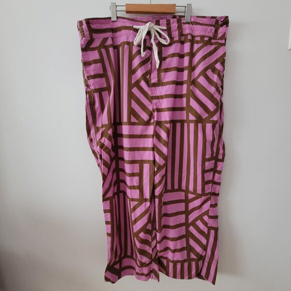 "Irregular Sleep Pattern" High-Waisted 100% Organic Cotton Pyjama Pants-Size 2XL - Picture 3 of 10